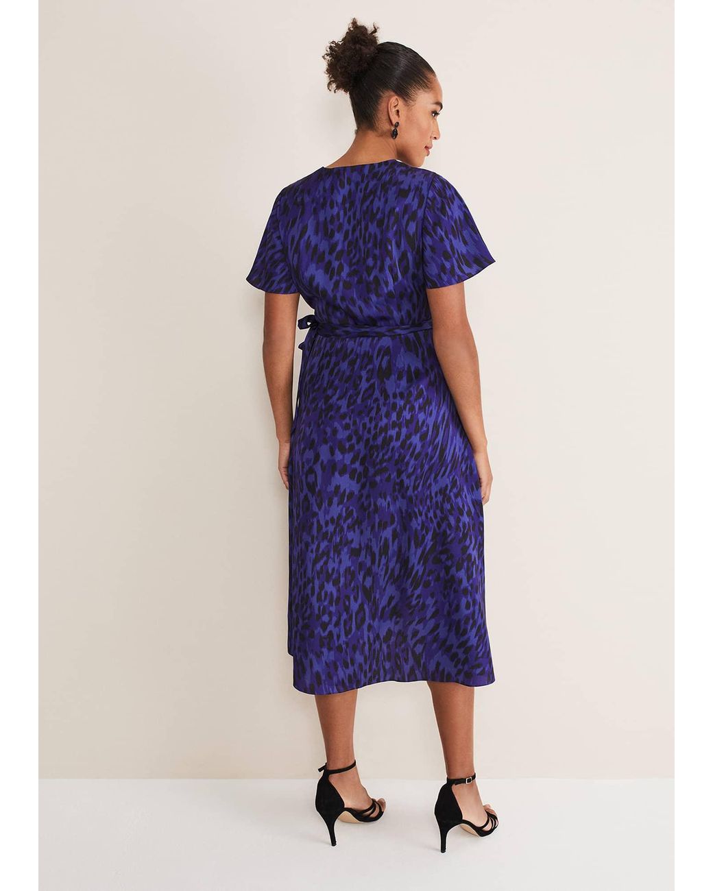 Phase Eight Blue Colletta Print Wrap Dress