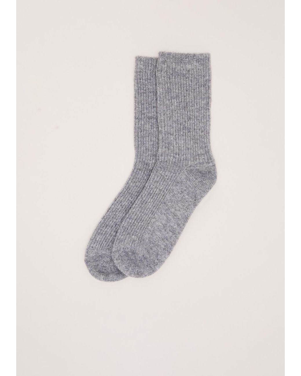 Phase Eight White Cashmere And Wool Socks