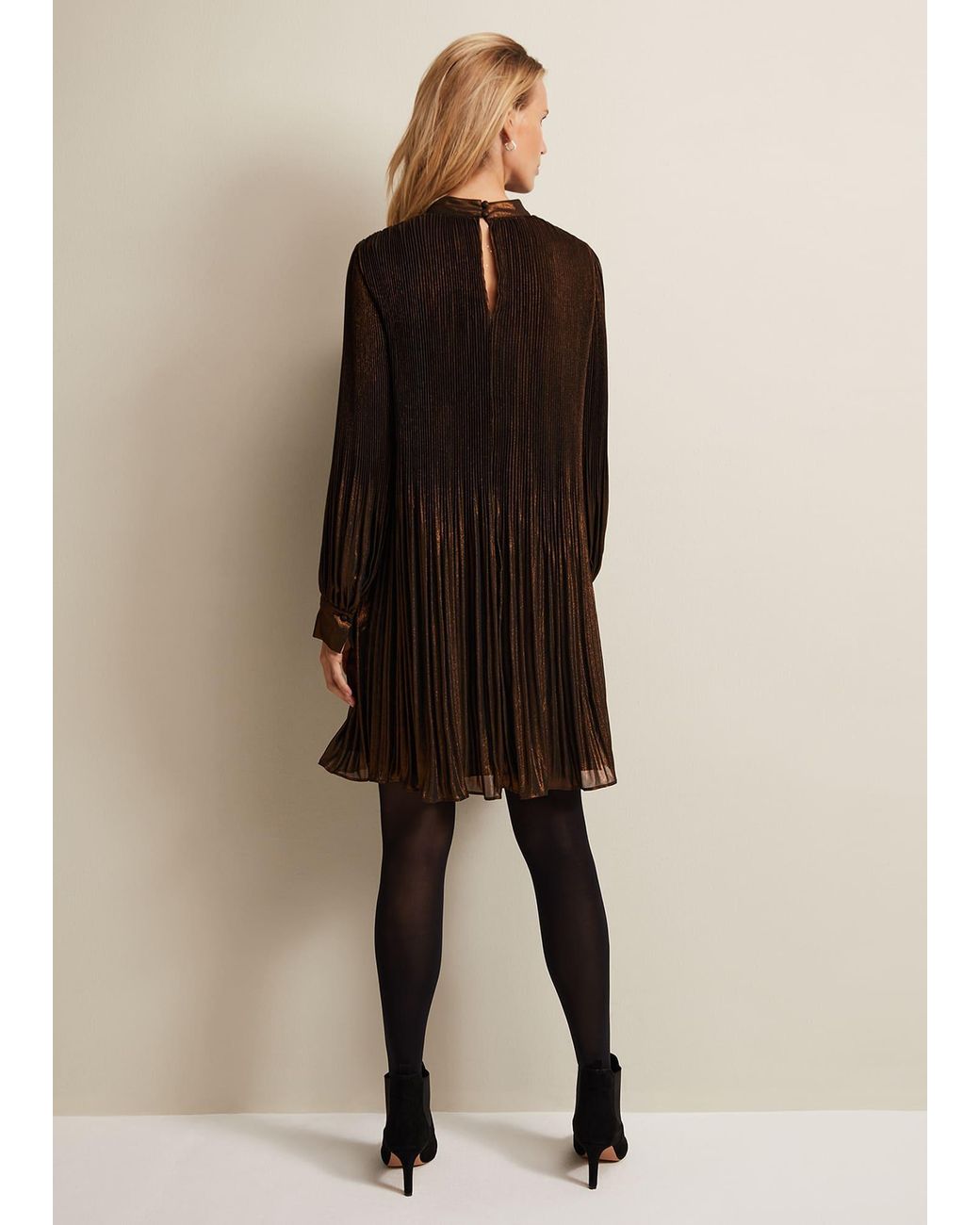 Phase Eight Natural Annabel Foil Dress