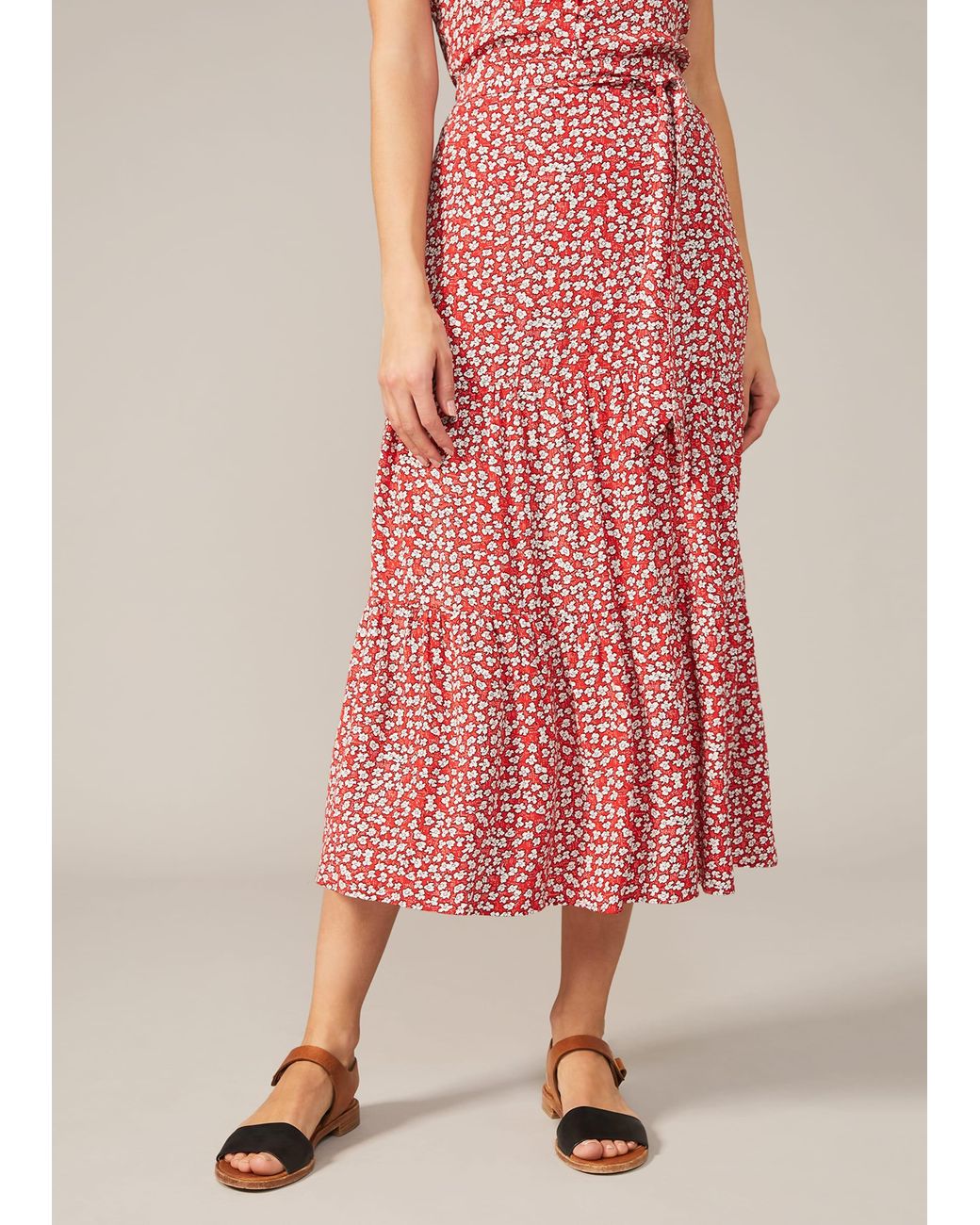 Phase Eight Red Callista Gypsy Skirt