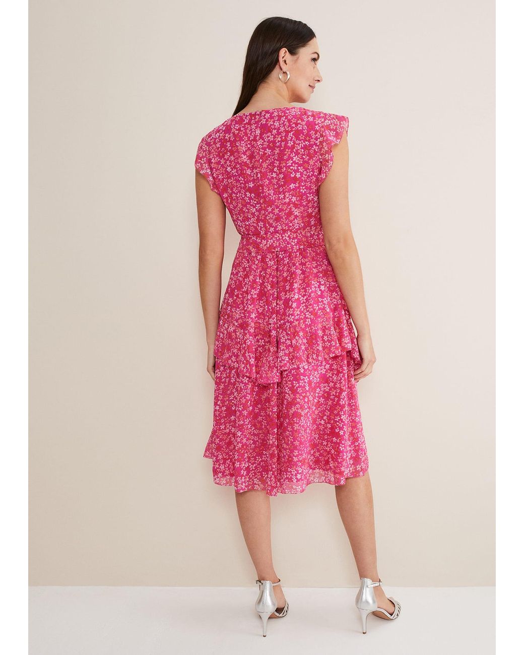 Phase Eight Pink Breesha Floral Midaxi Dress