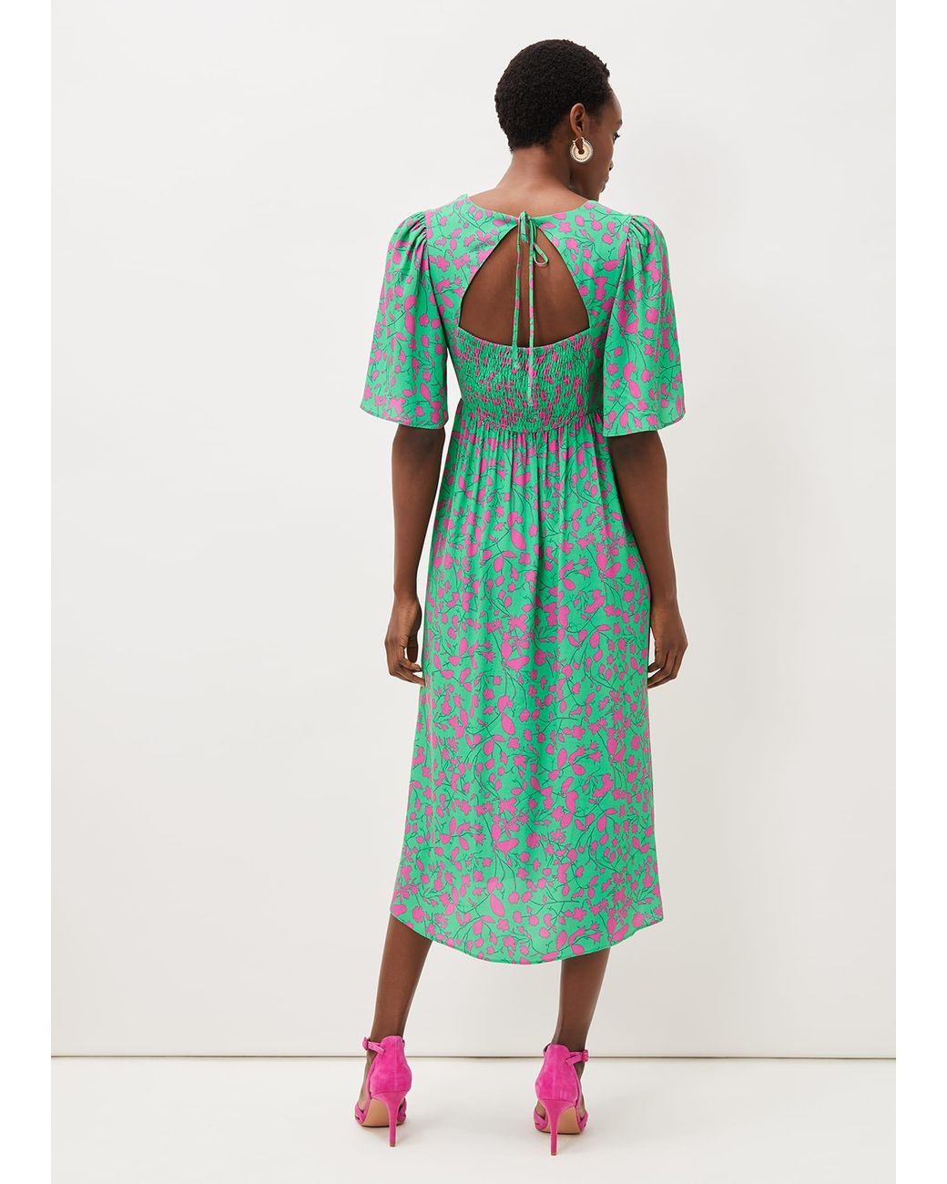 Phase Eight Green Ayesha Floral Midaxi Dress