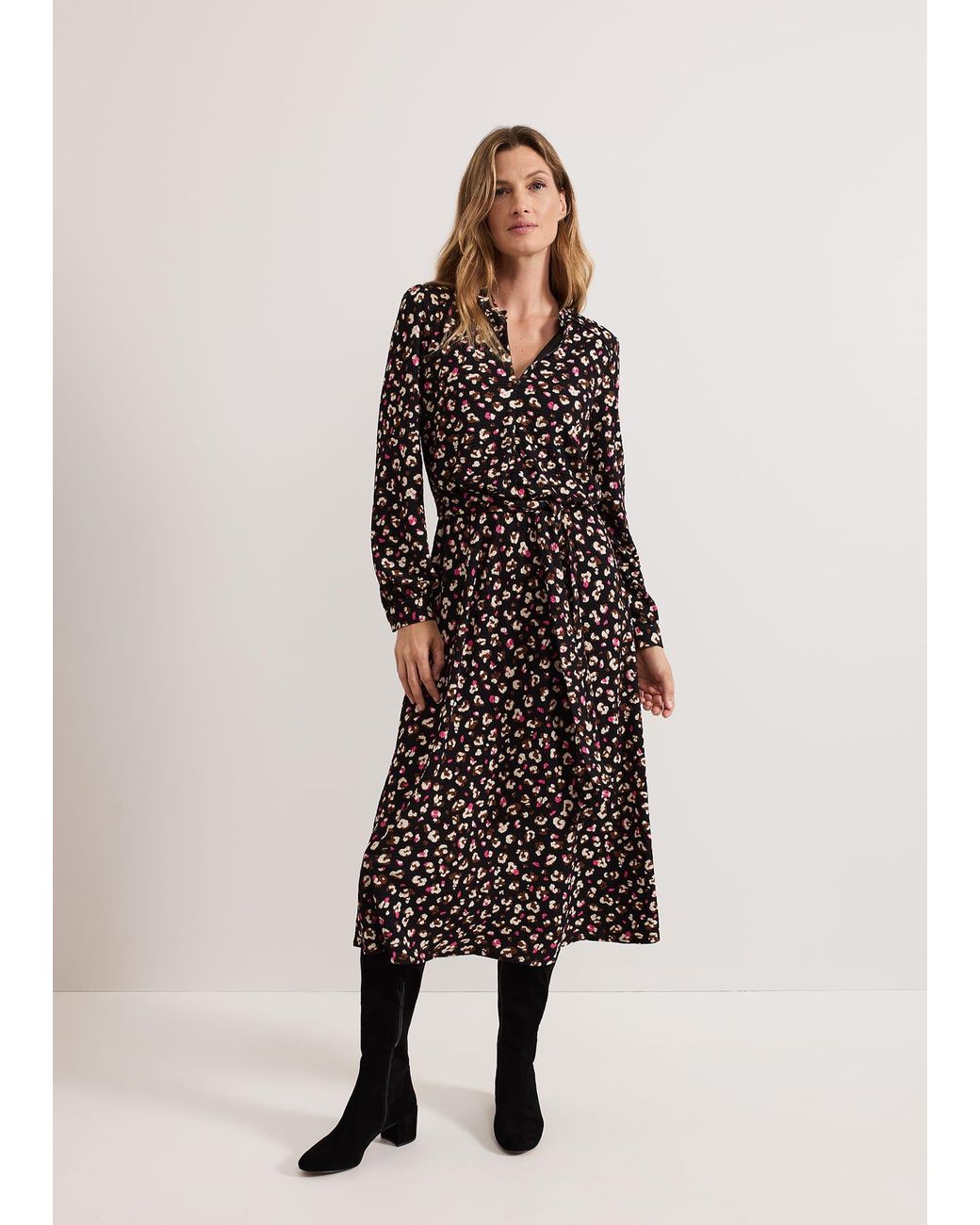 Phase Eight Natural Aoife Printed Jersey Dress