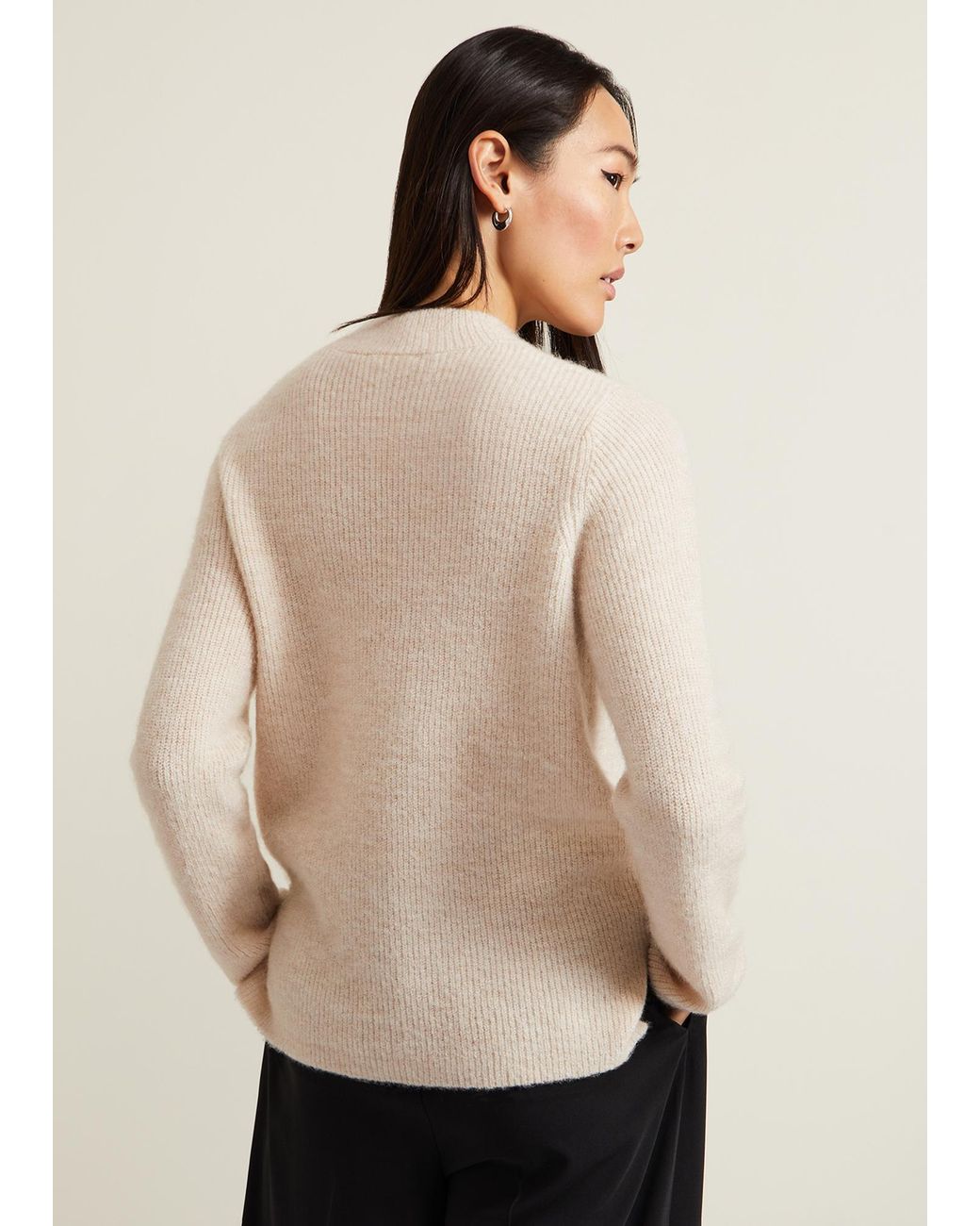 Phase Eight Black Connie Mohair Blend Jumper