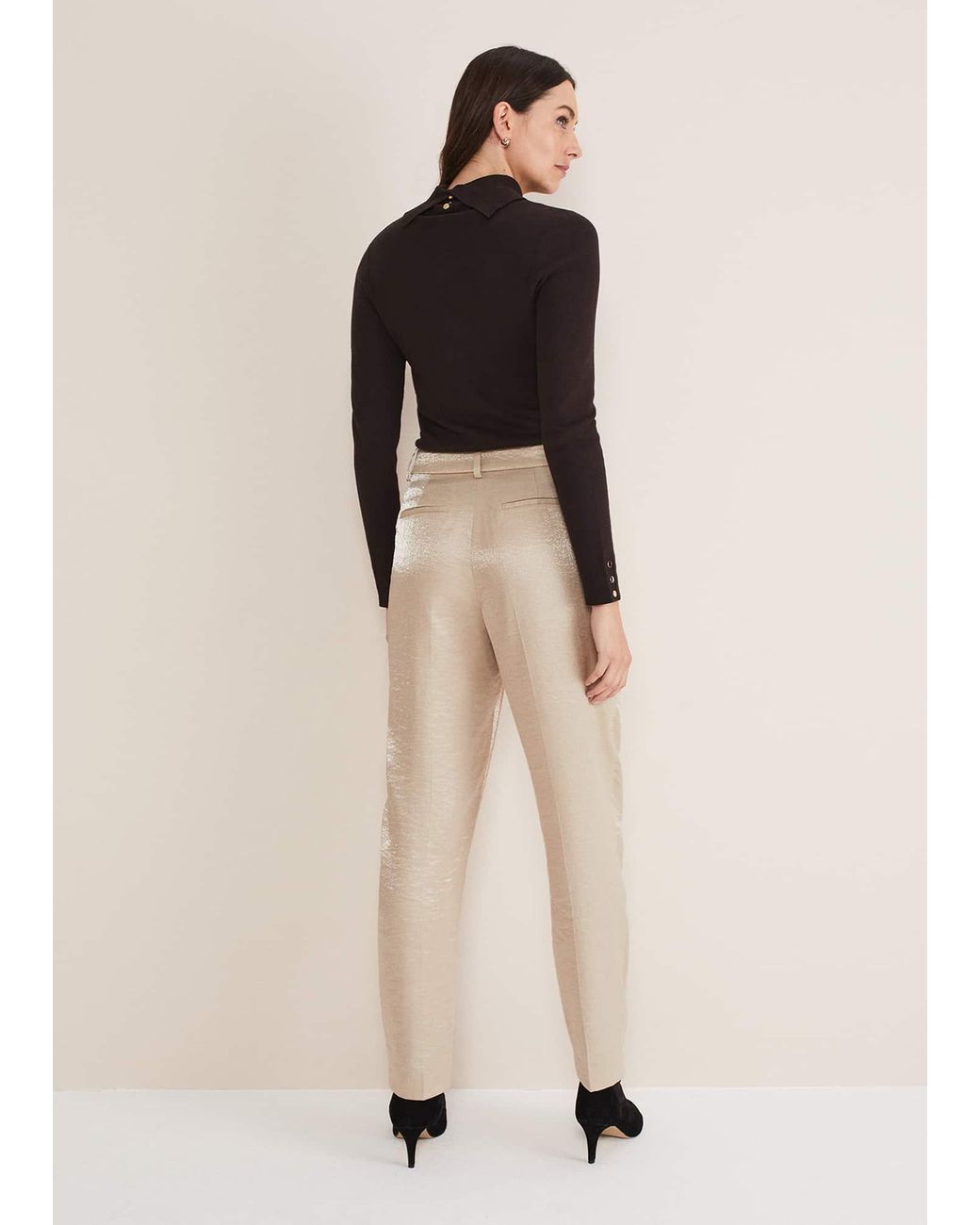 Phase Eight Natural Kehlani Shimmer Peg Trouser Co-Ord