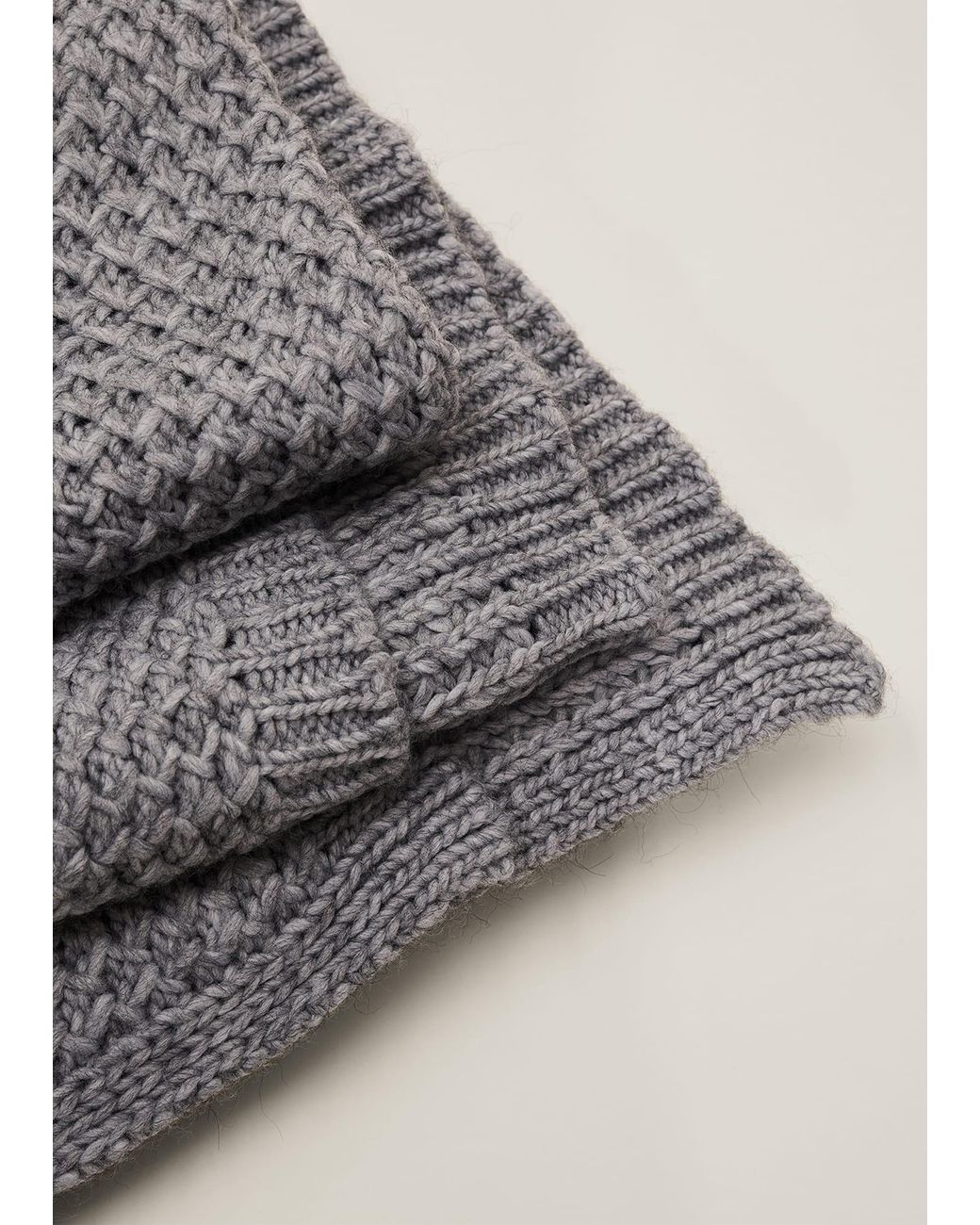 Phase Eight Gray Miya Knitted Blanket
