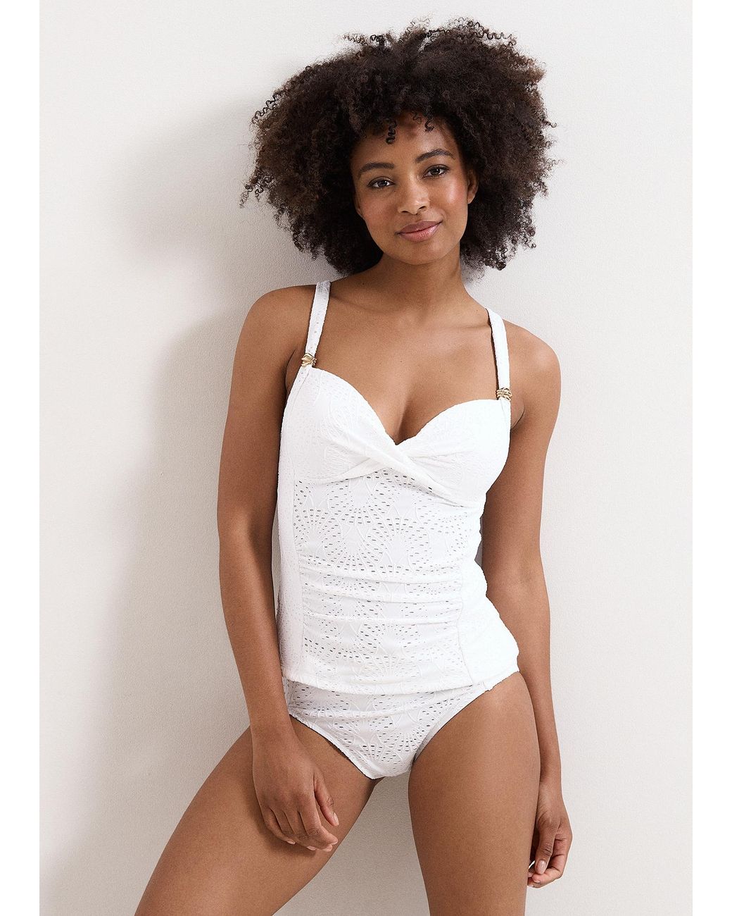 Phase Eight White Shell Texture Tankini Bottom