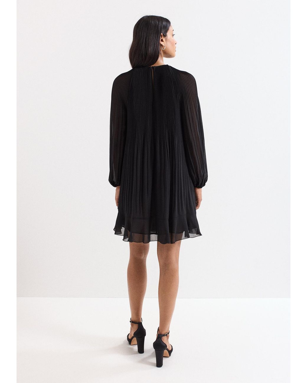 Phase Eight Black Layla Frill Swing Dress