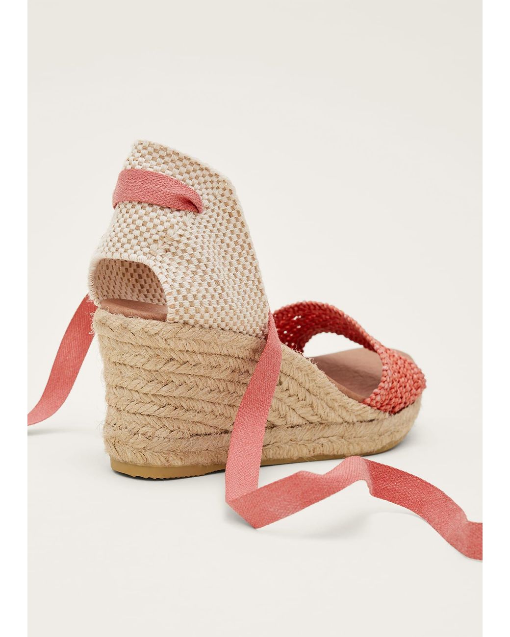 Phase Eight Pink Weave Espadrille