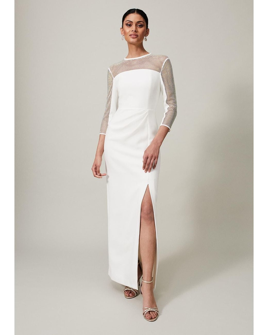 Phase Eight Natural Belle Embellished Maxi Dress