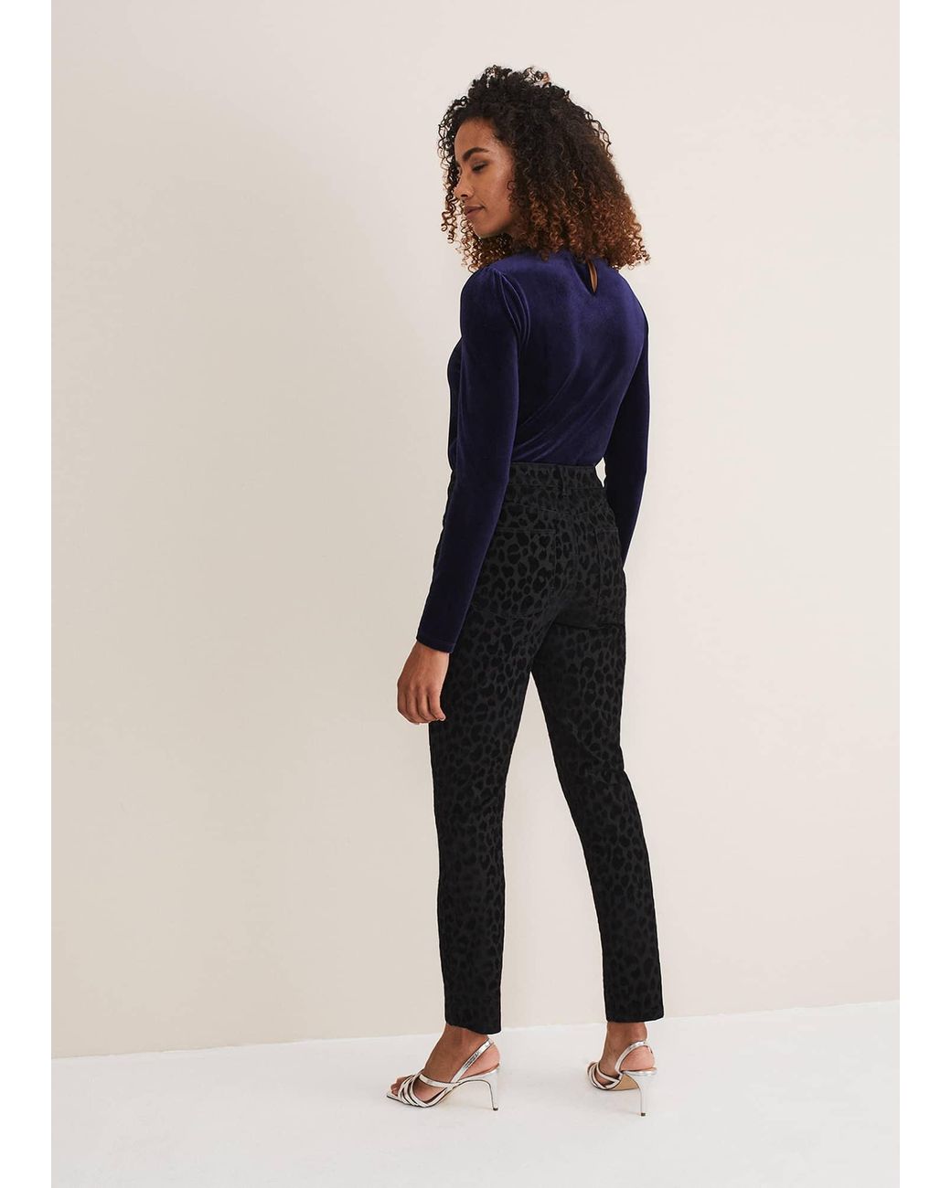 Phase Eight Blue Jaimie Flocked Jeans