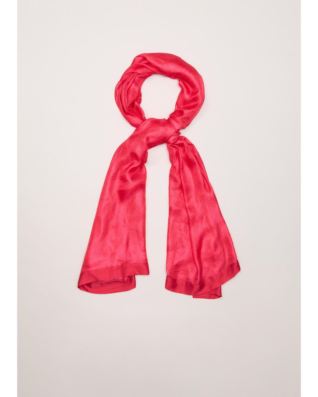 Phase Eight Pink Satin Trim Scarf