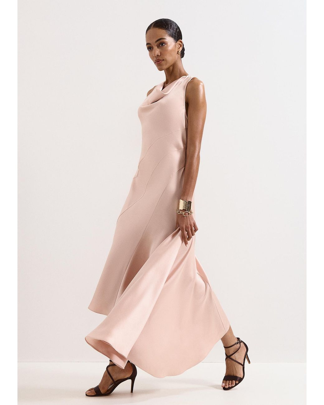 Phase Eight Pink Thyra Satin Dress