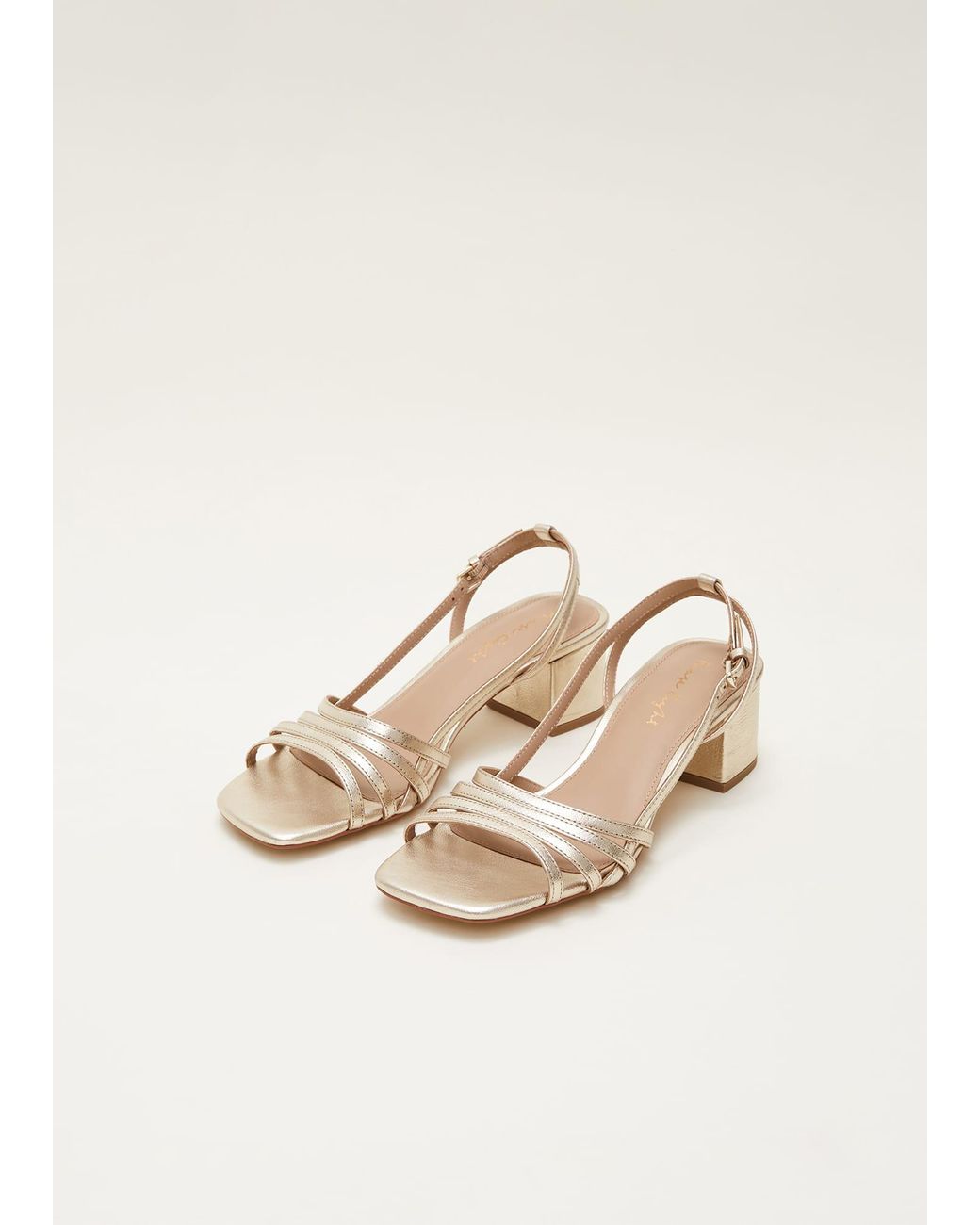 Phase Eight Natural Leather Block Heels