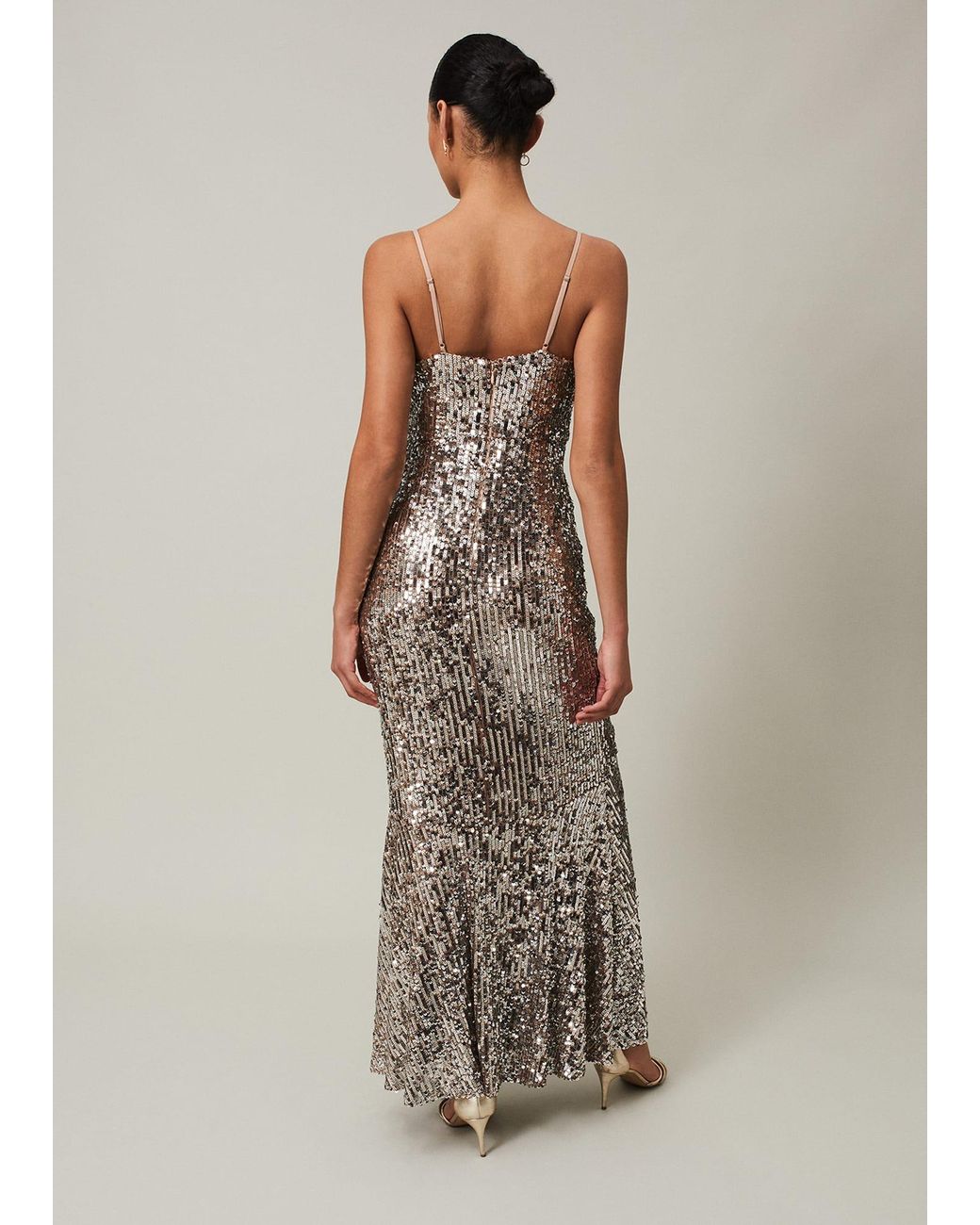 Phase Eight Metallic Thalia Sequin Maxi Dress