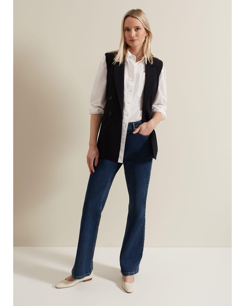 Phase Eight Natural 's Florisa Denim Jumpsuit