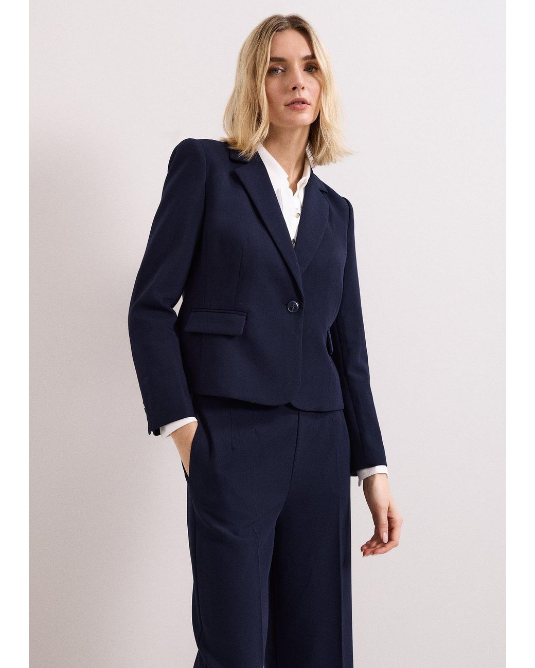 Phase Eight Blue Aubrie Fitted Blazer