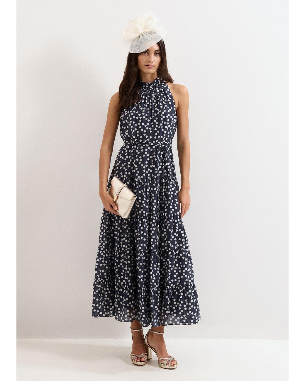 Phase Eight Blue Nita Spot Maxi