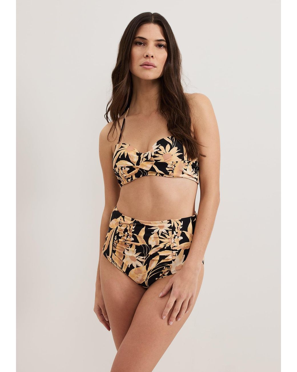 Phase Eight Multicolor Sunflower Print Bikini Bottom