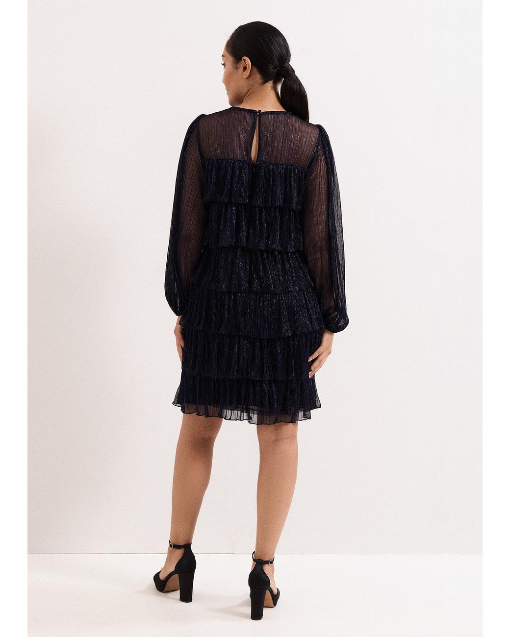 Phase Eight Blue Petite Nika Shimmer Dress