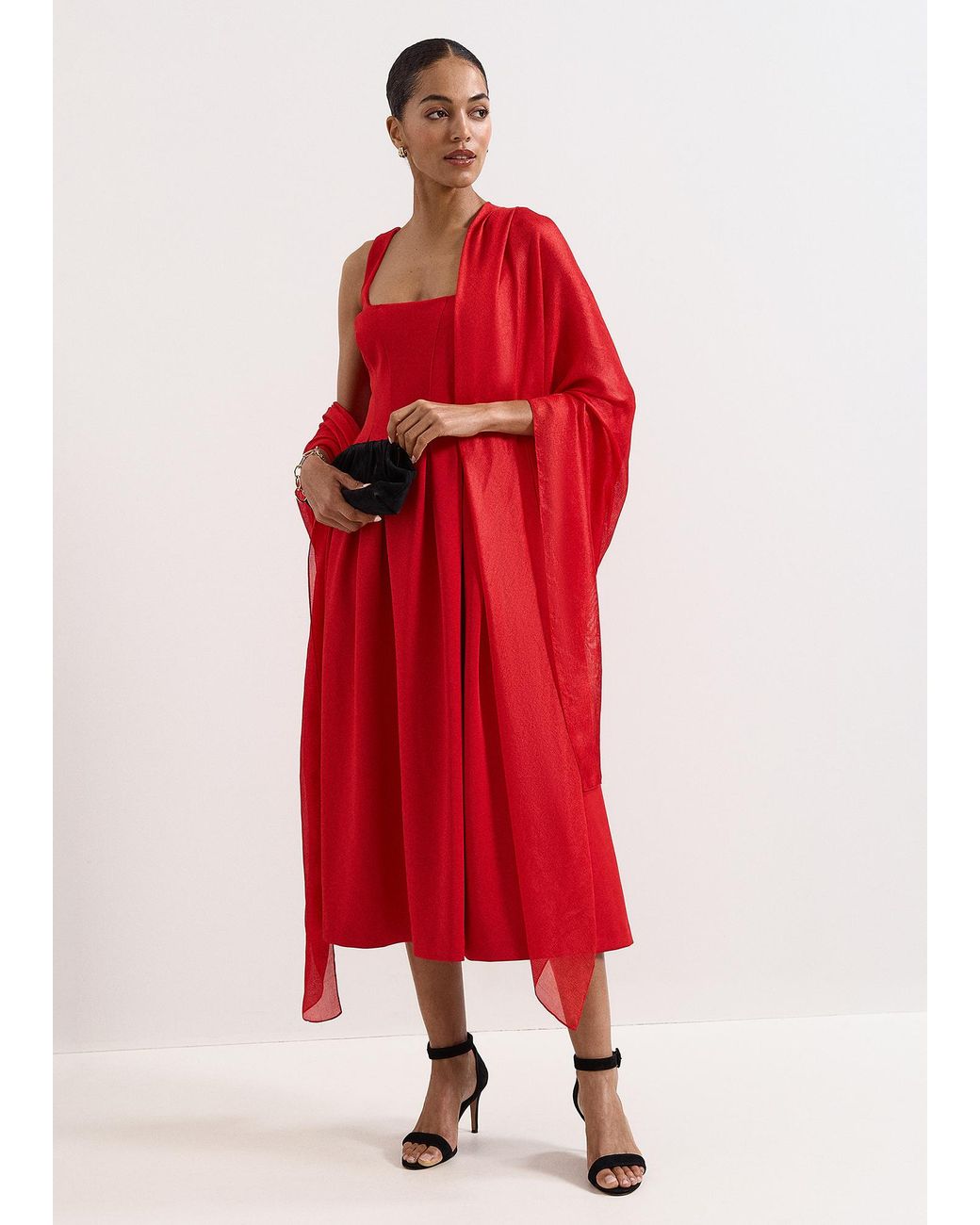 Phase Eight Red Luxury Shawl
