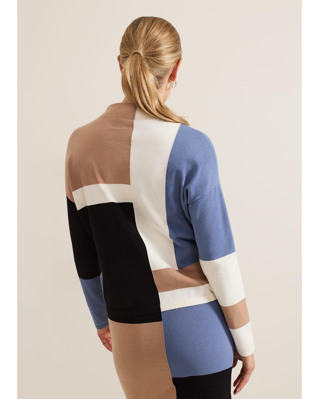 Phase Eight Black Kamila Colourblock Jumper
