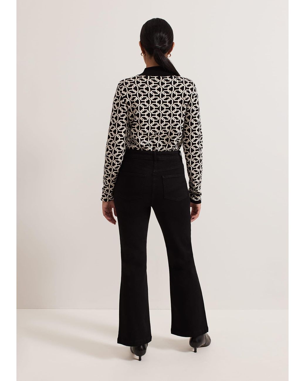 Phase Eight Black Petite Olivia Bootcut Jean