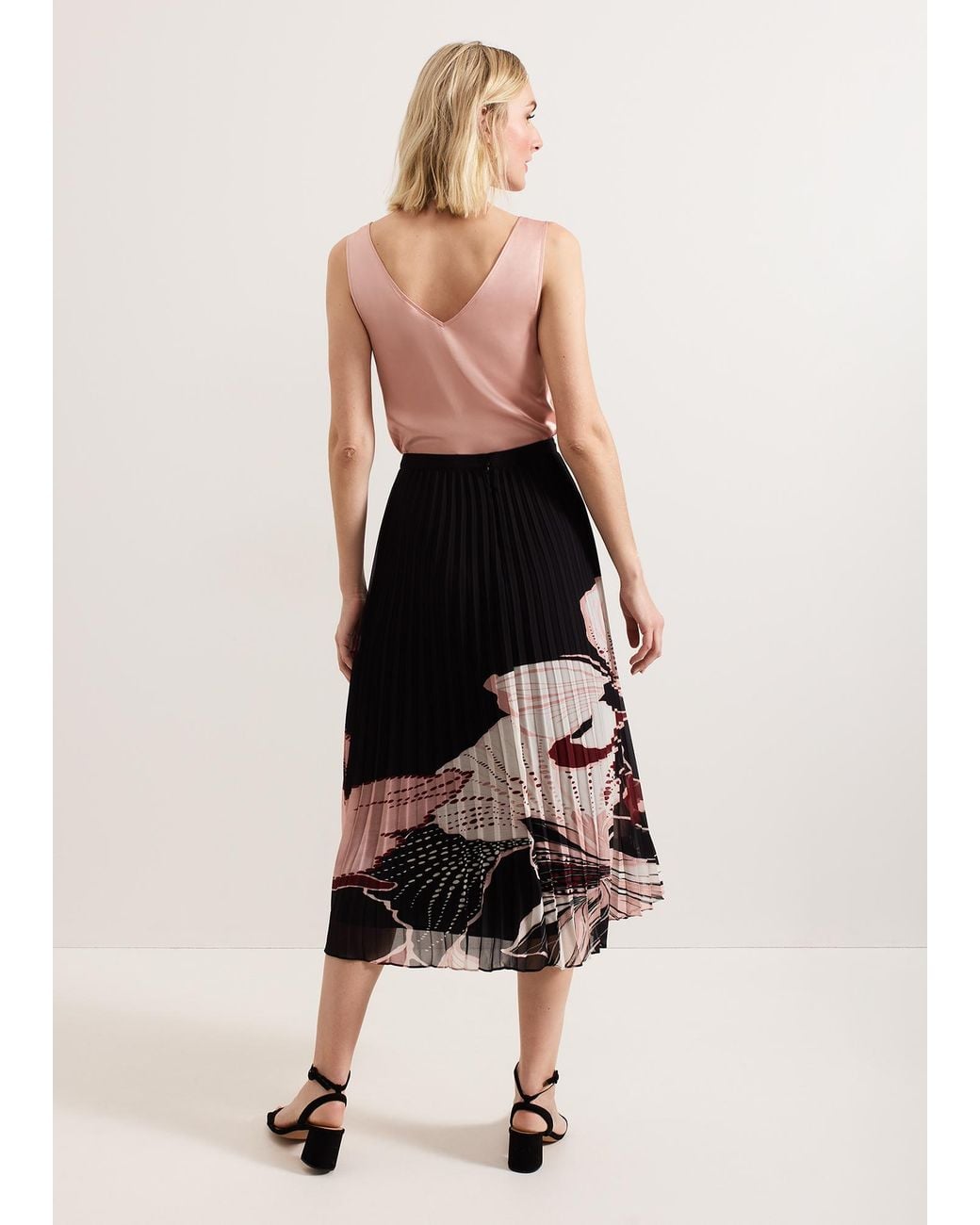 Phase Eight Pink Elmina Floral Placement Skirt