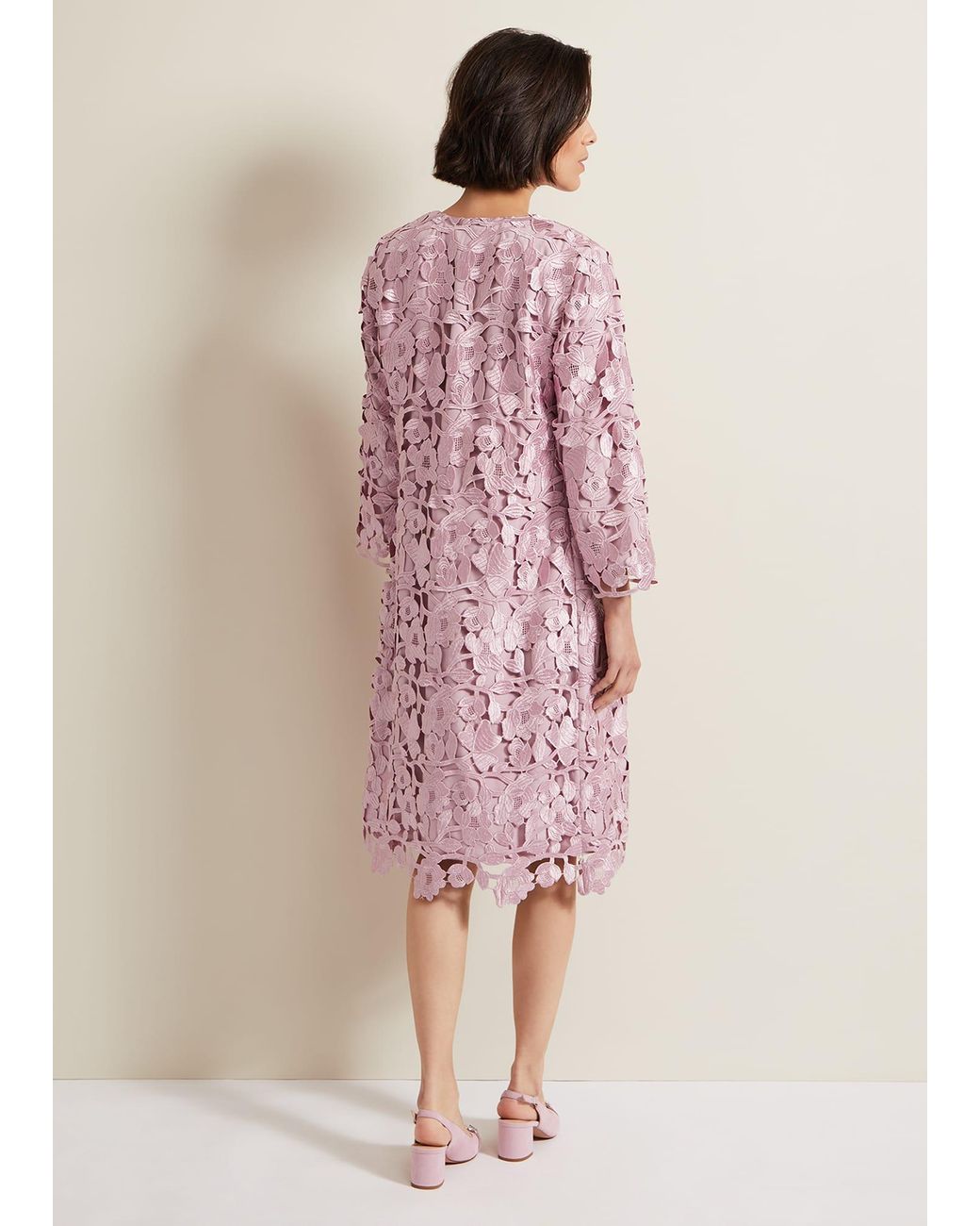 Phase Eight Pink Tallula Lace Coat