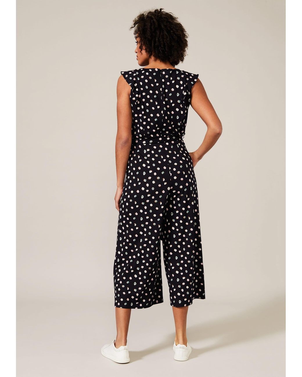 Phase Eight Blue Electra Ditsy Spot Print Jumpsuit