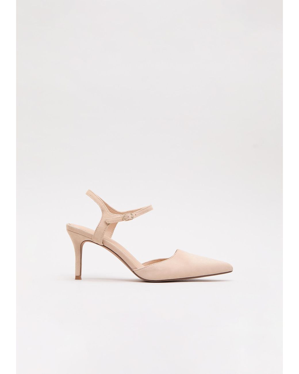 Phase Eight White Suede Slingback Court Shoes