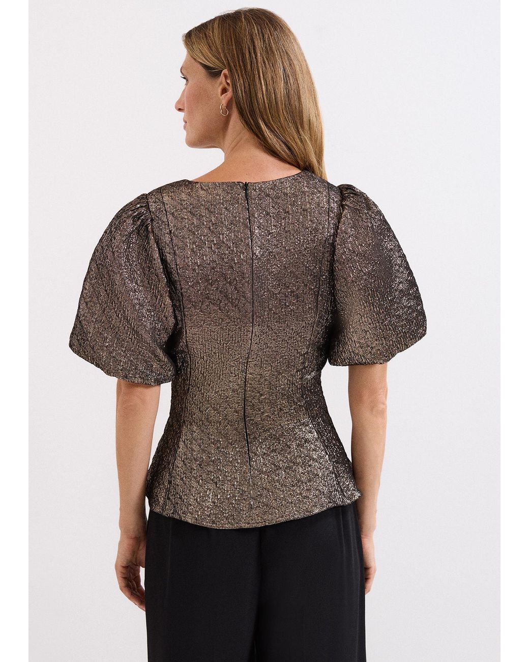 Phase Eight Red Kassie Peplum Top