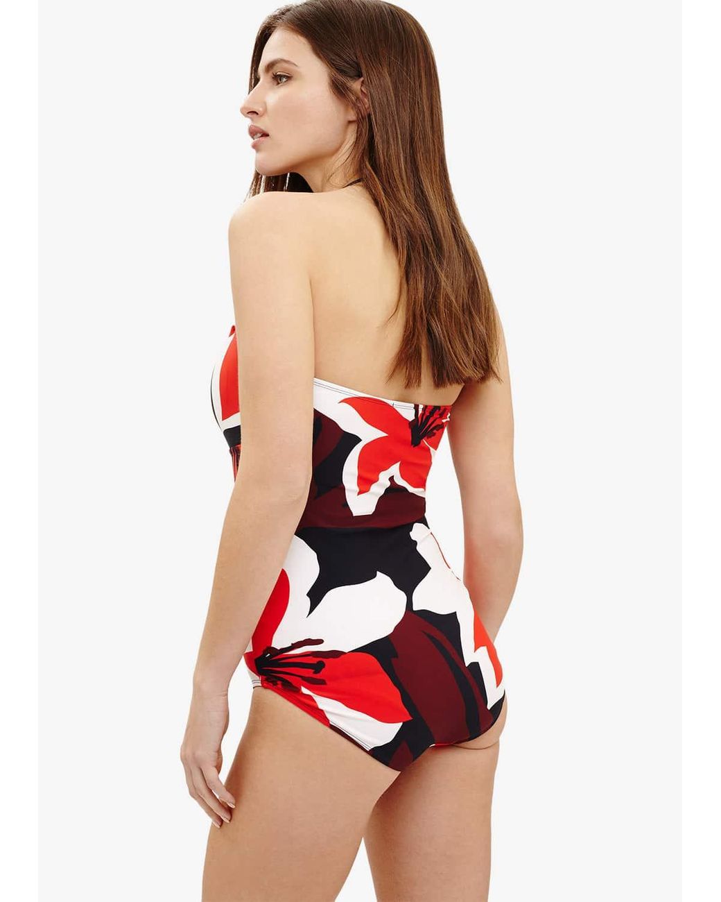 Phase Eight Red Lana Floral Print Swimsuit