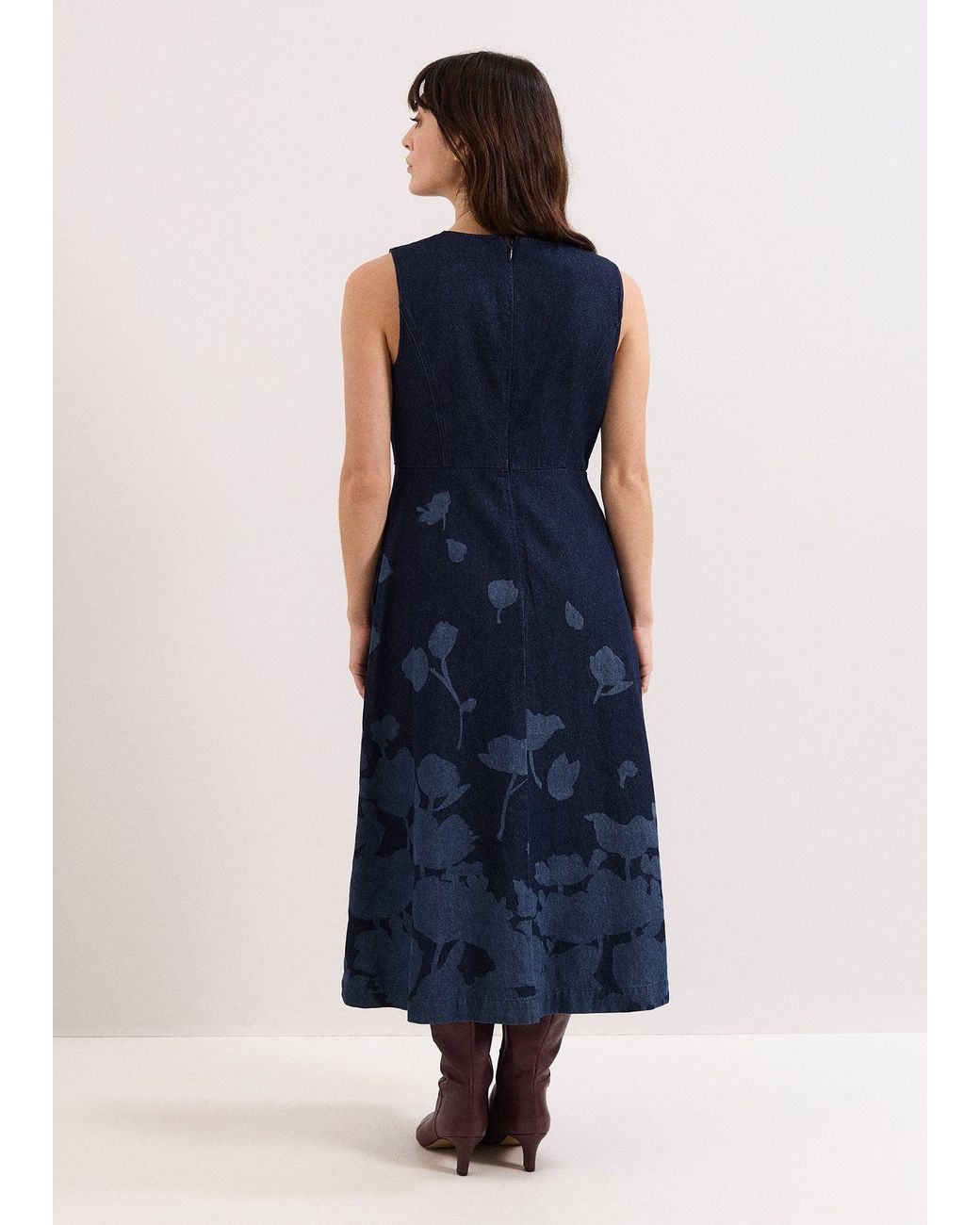 Phase Eight Blue Juliette Floral Midi Dress