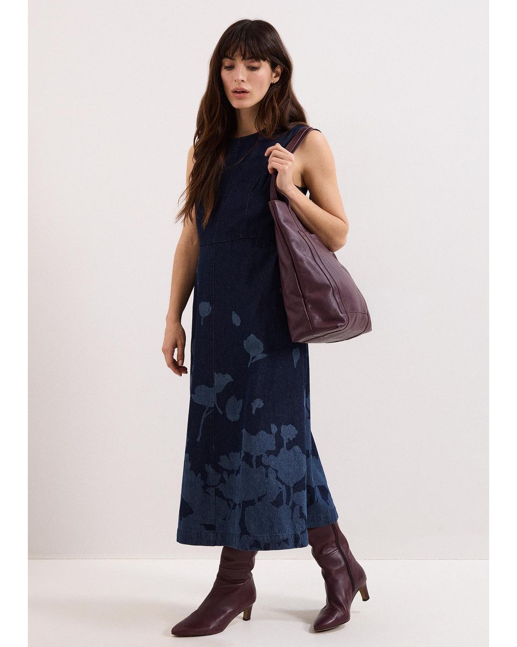 Phase Eight Blue Juliette Floral Midi Dress