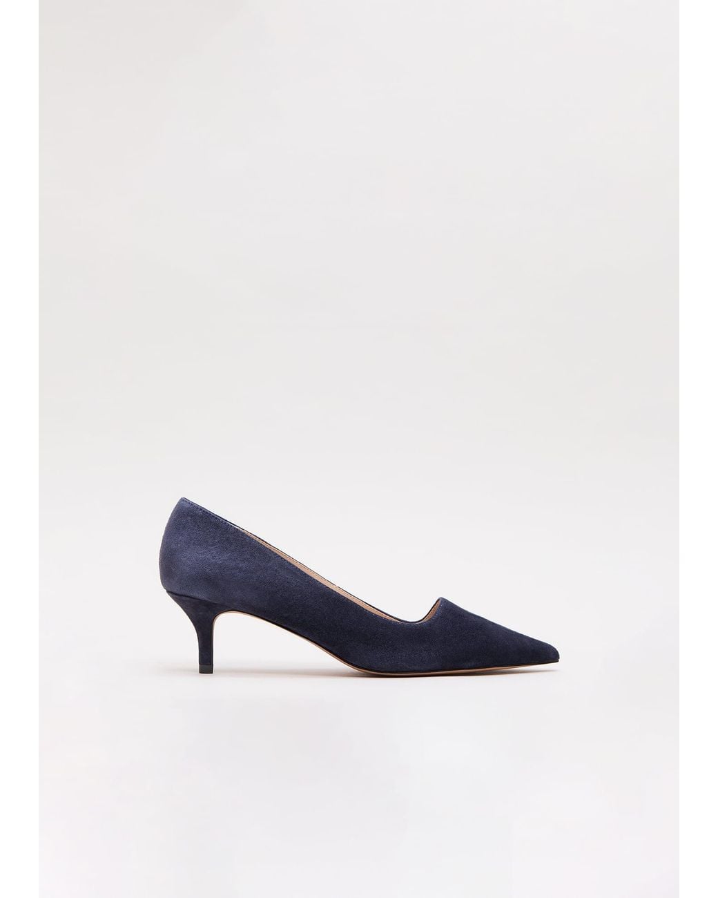Phase Eight Blue Suede Court Shoes