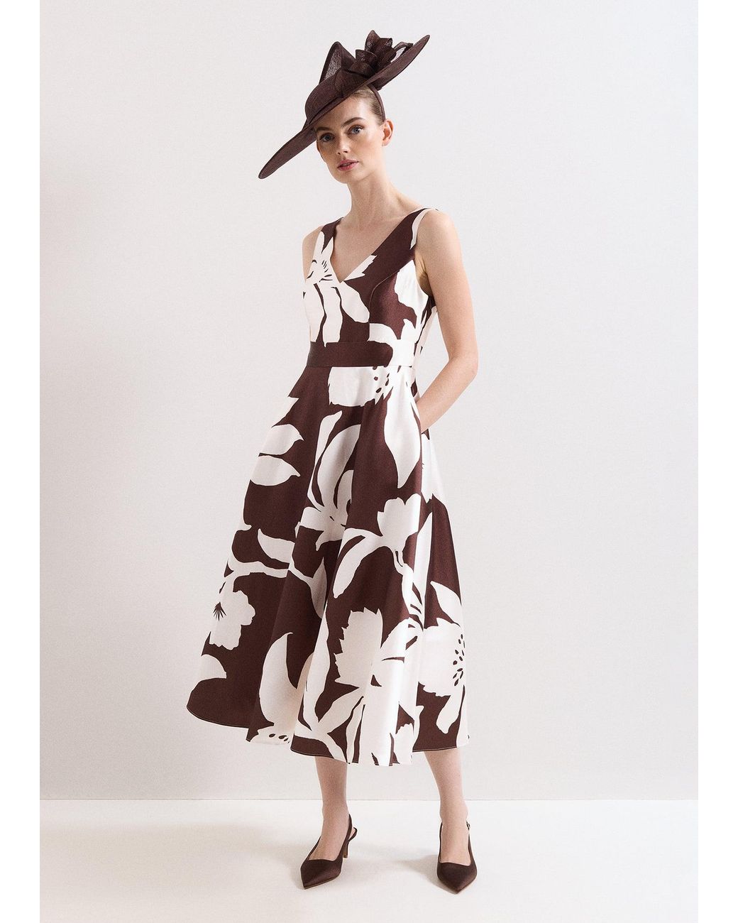 Phase Eight White Delicia Midi Dress