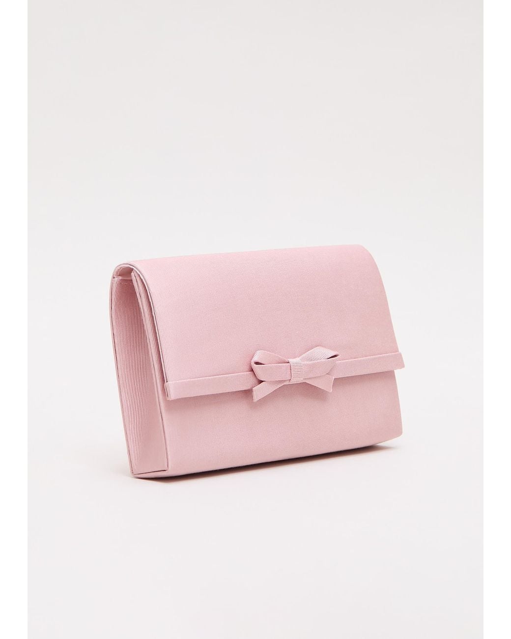 Phase Eight Pink Grosgrain Bow Clutch Bag