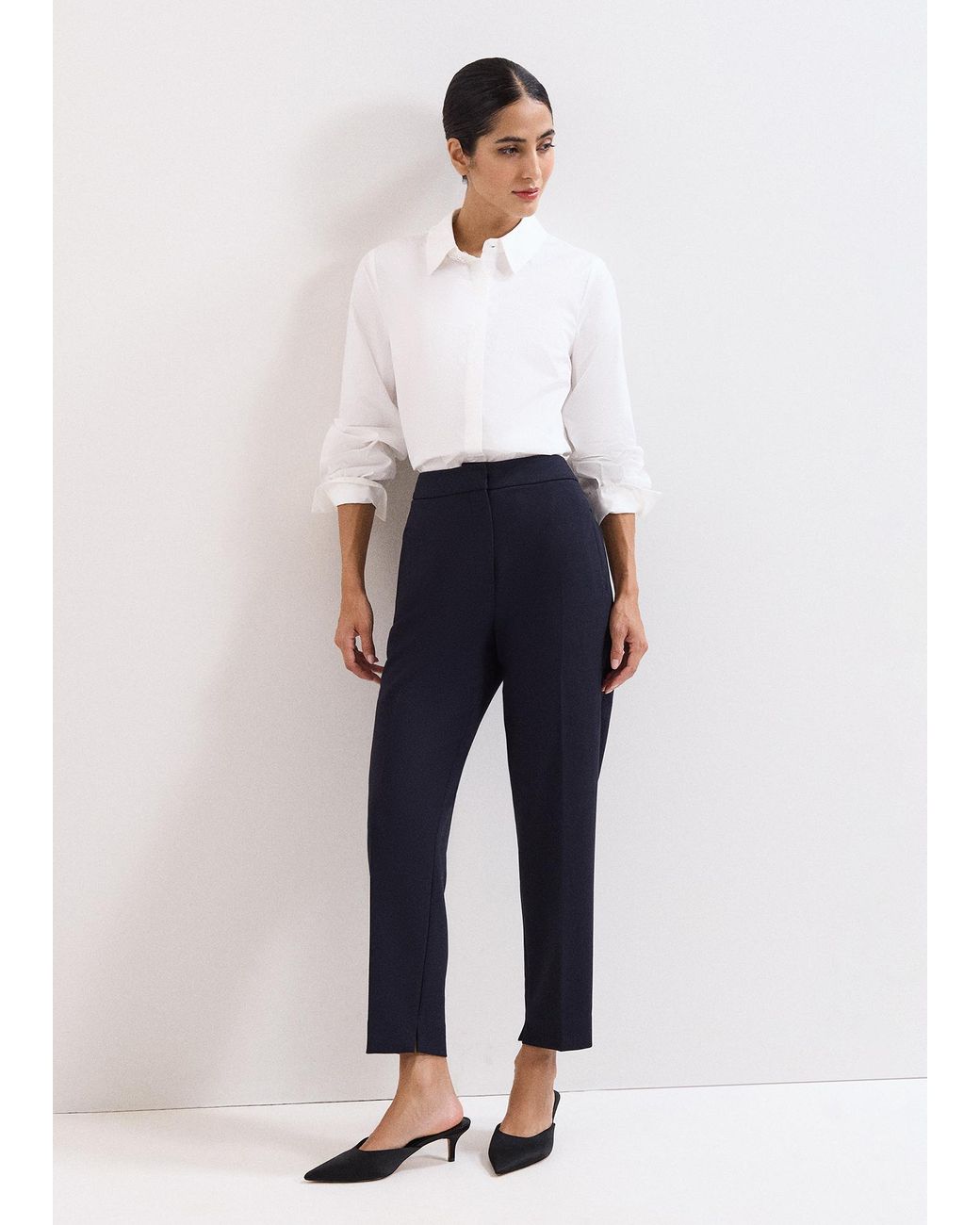 Phase Eight Blue Fara Taper Tailored Trouser