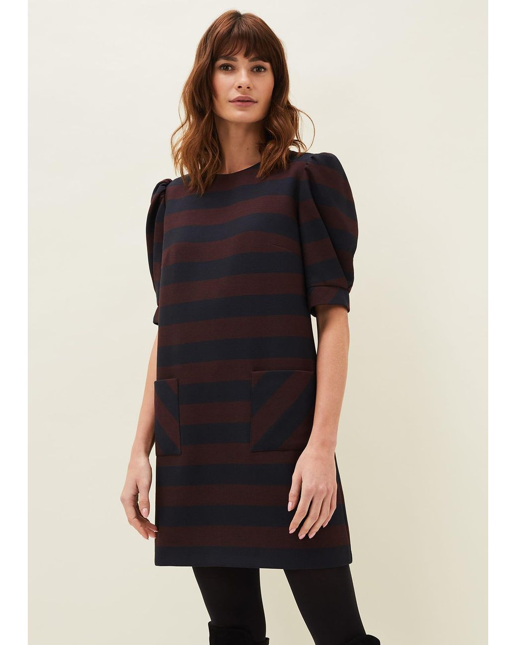 Phase Eight Black Maple Stripe Dress