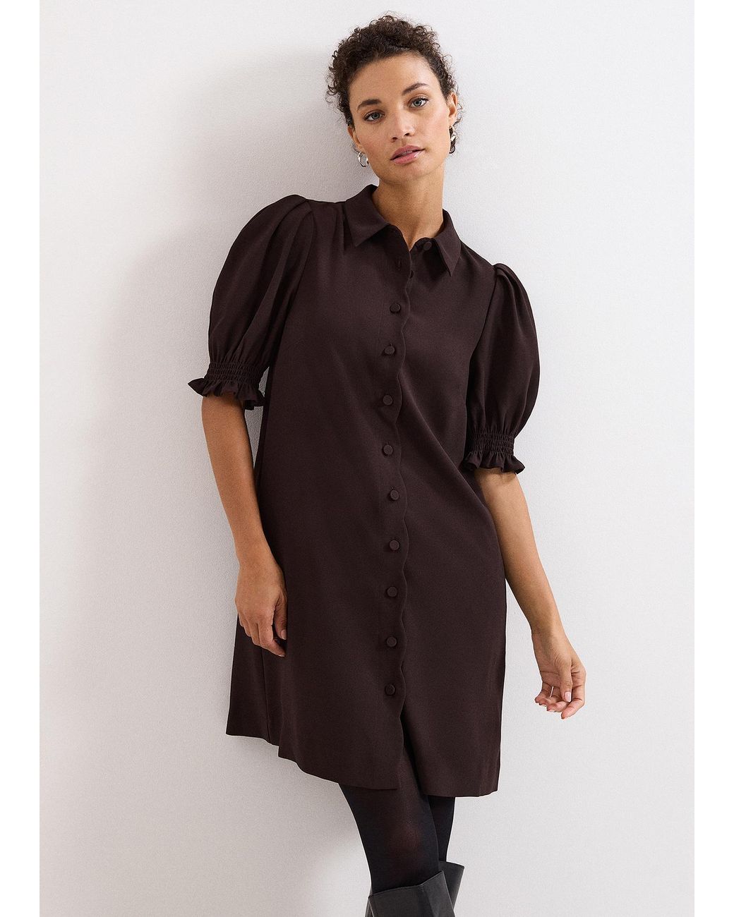 Phase Eight Black Candice Scallop Dress