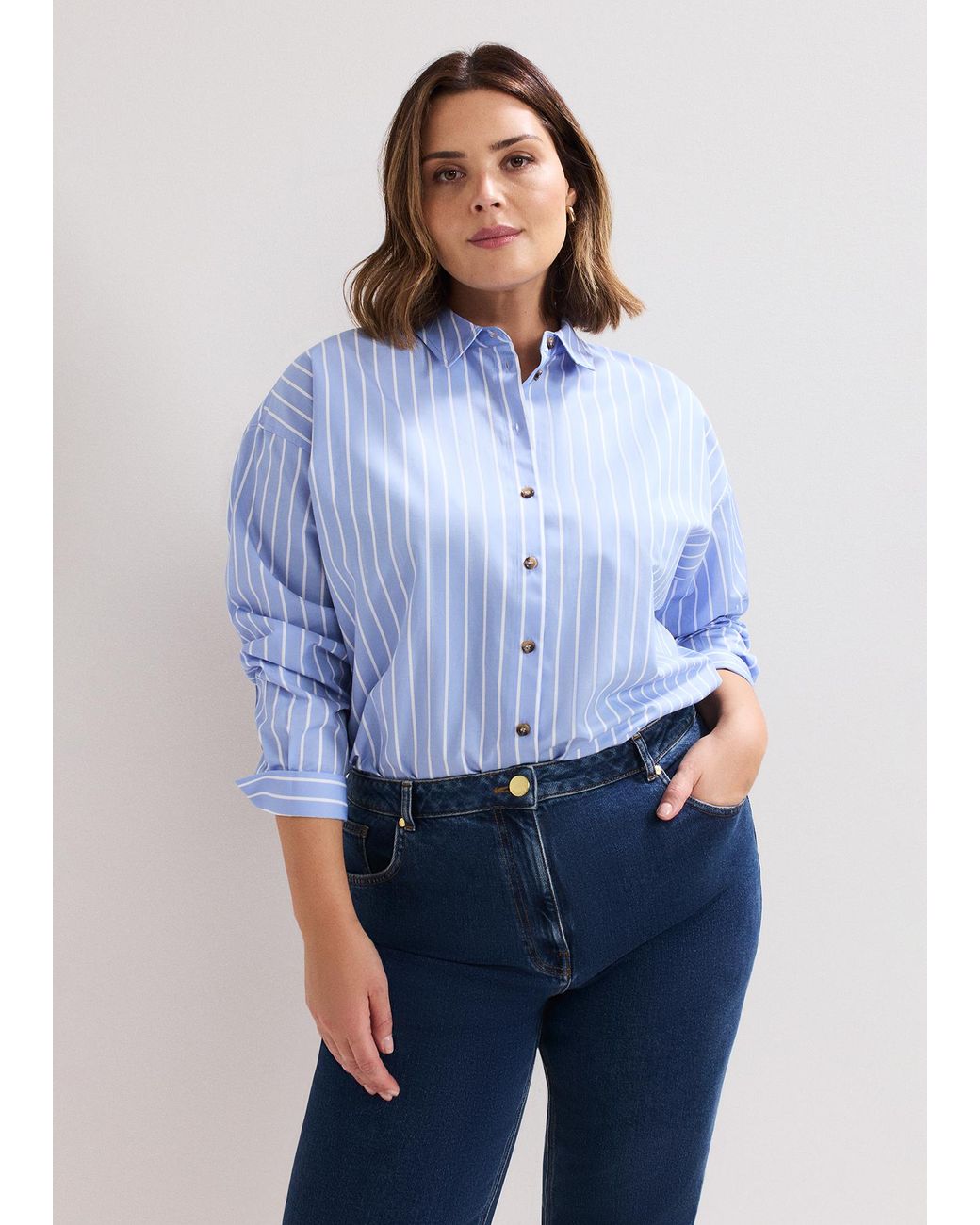 Phase Eight Blue Stripe Shirt