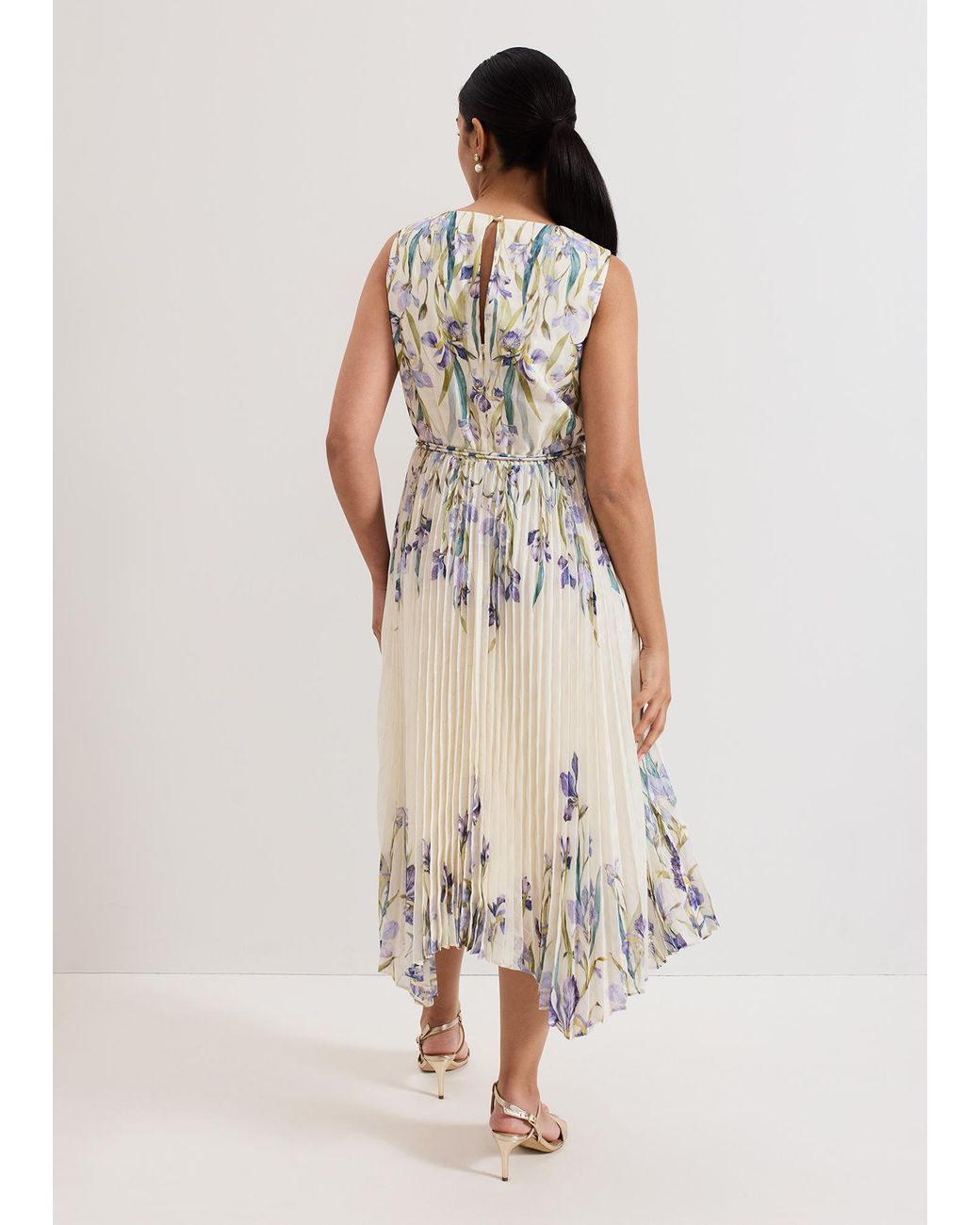 Phase Eight Natural Petite Georgiana Floral Textured Dress