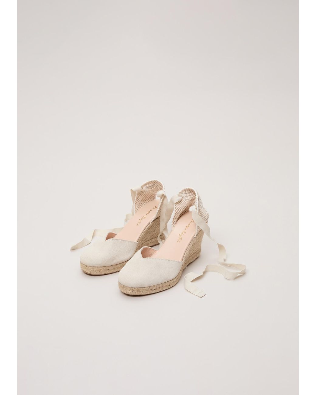 Phase Eight Natural Suede Wedge Espadrille