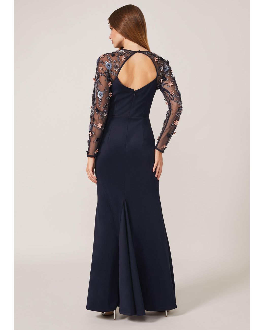 Phase Eight Blue Jody Sequin Sleeve Maxi Dress