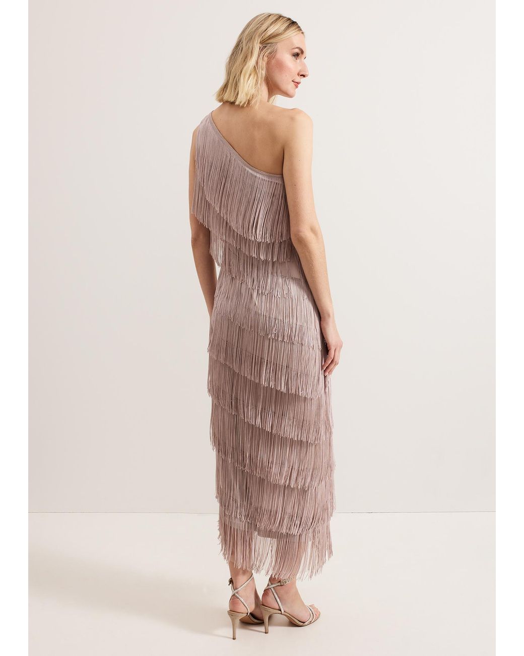 Phase Eight Natural Amity Fringe Maxi Dress