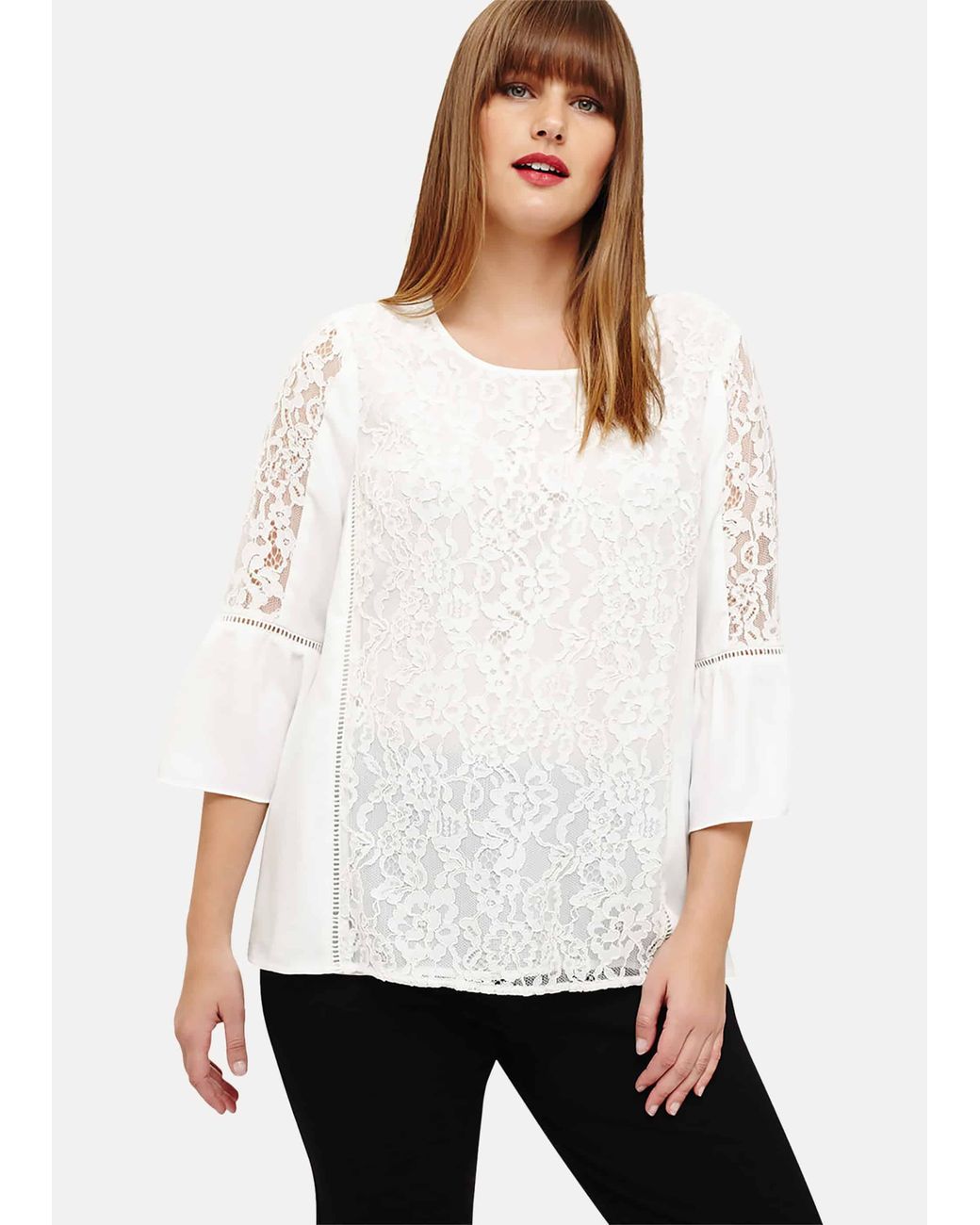 Phase Eight White Anna Lace Blouse