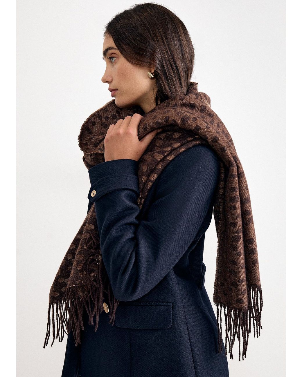 Phase Eight Blue Irregular Spot Scarf