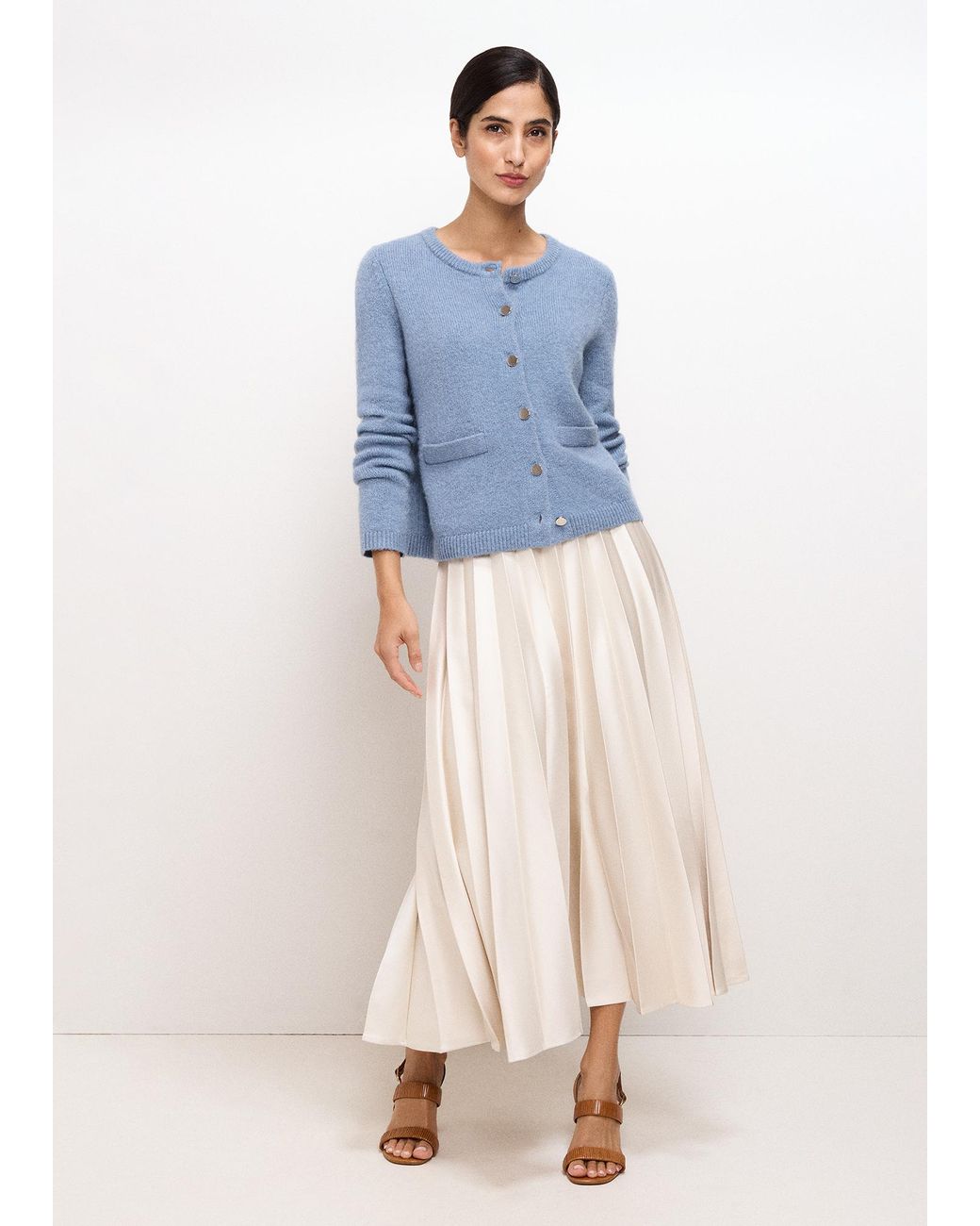 Phase Eight Blue Sybilla Midi Skirt