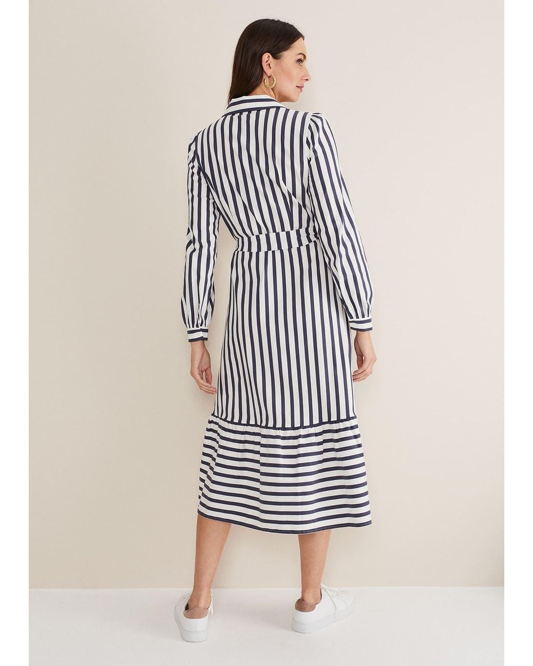 Phase Eight Multicolor Henley Striped Midaxi Dress